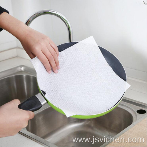 Disposable white kitchen cleaning cloths